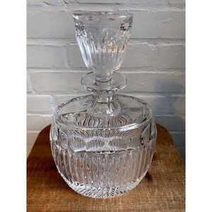 Vintage Heavy Crystal Decanter Bottle Stopper 24% Lead Crystal Made in Poland